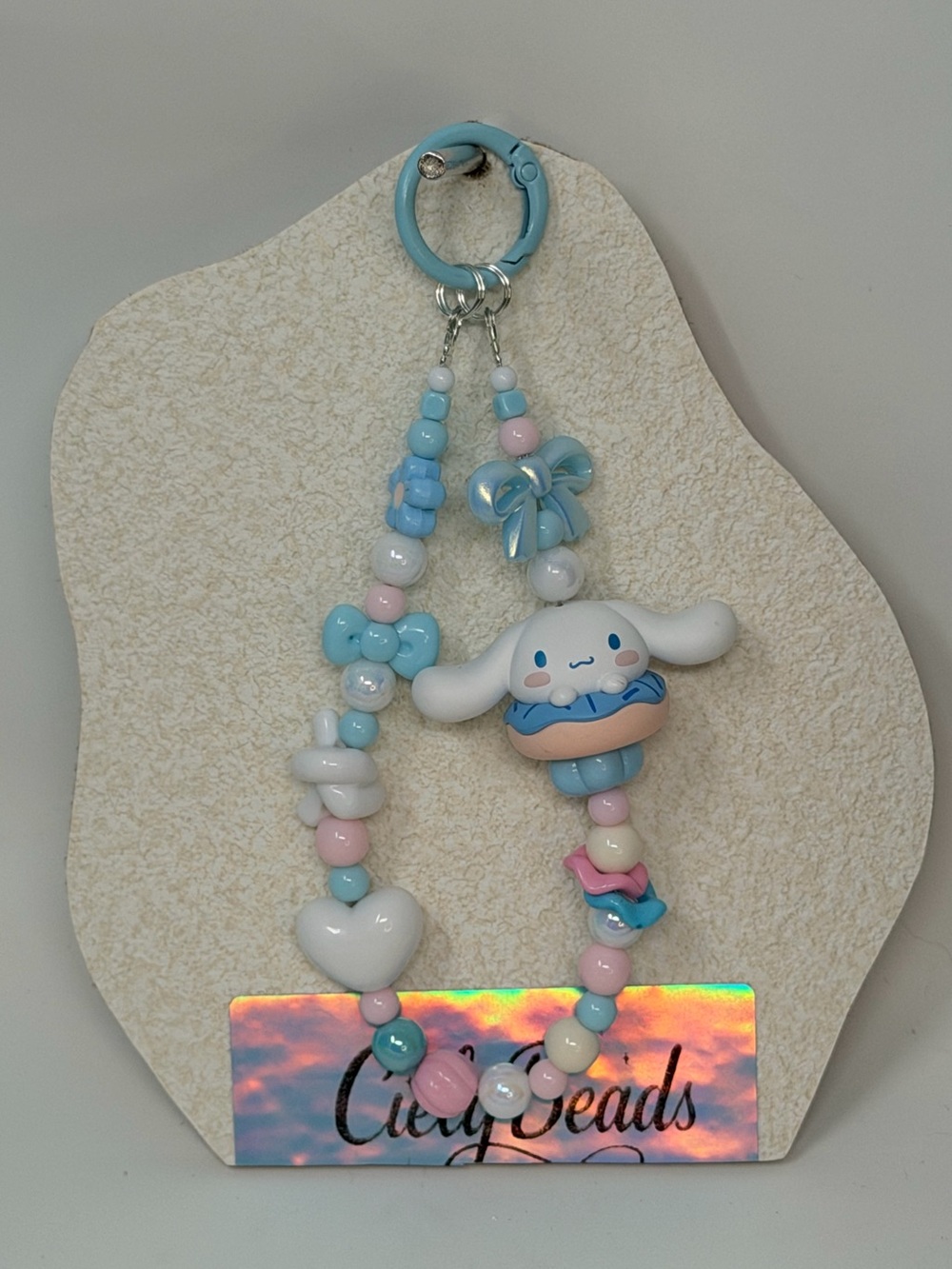 Handmade Authentic Sanrio popbean cinnamoroll phone charm